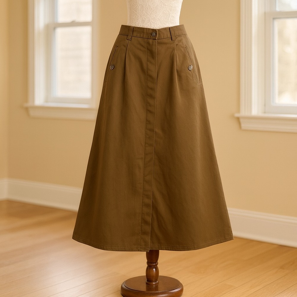 Liz Claiborne Olive Green Maxi Skirt